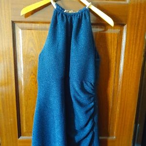 Sparkly Navy Blue Evening Dress